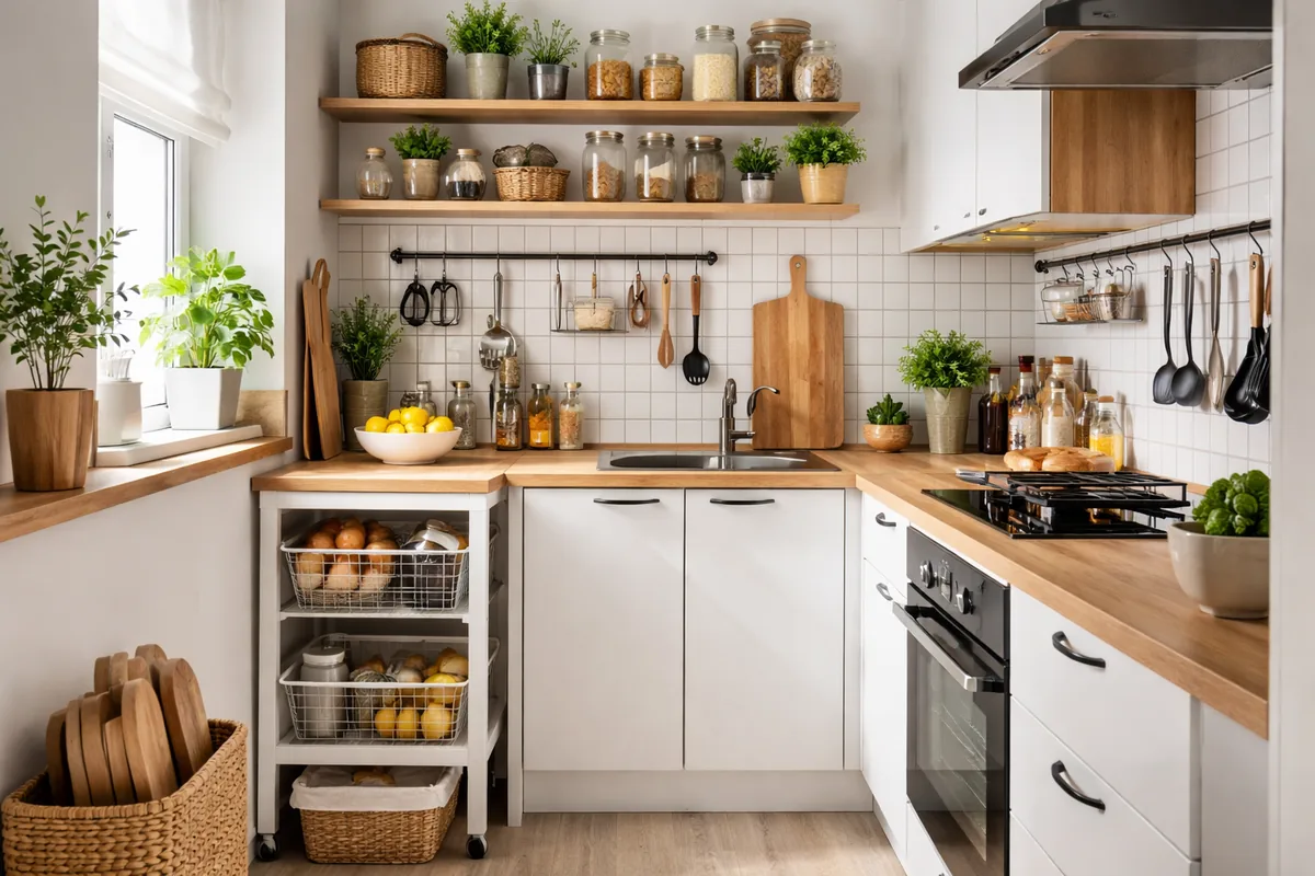 Comment optimiser l'espace dans une petite cuisine sans travaux majeurs