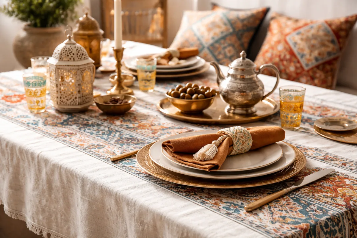 Comment choisir des accessoires pour sublimer l'art de la table avec des textiles marocains ?