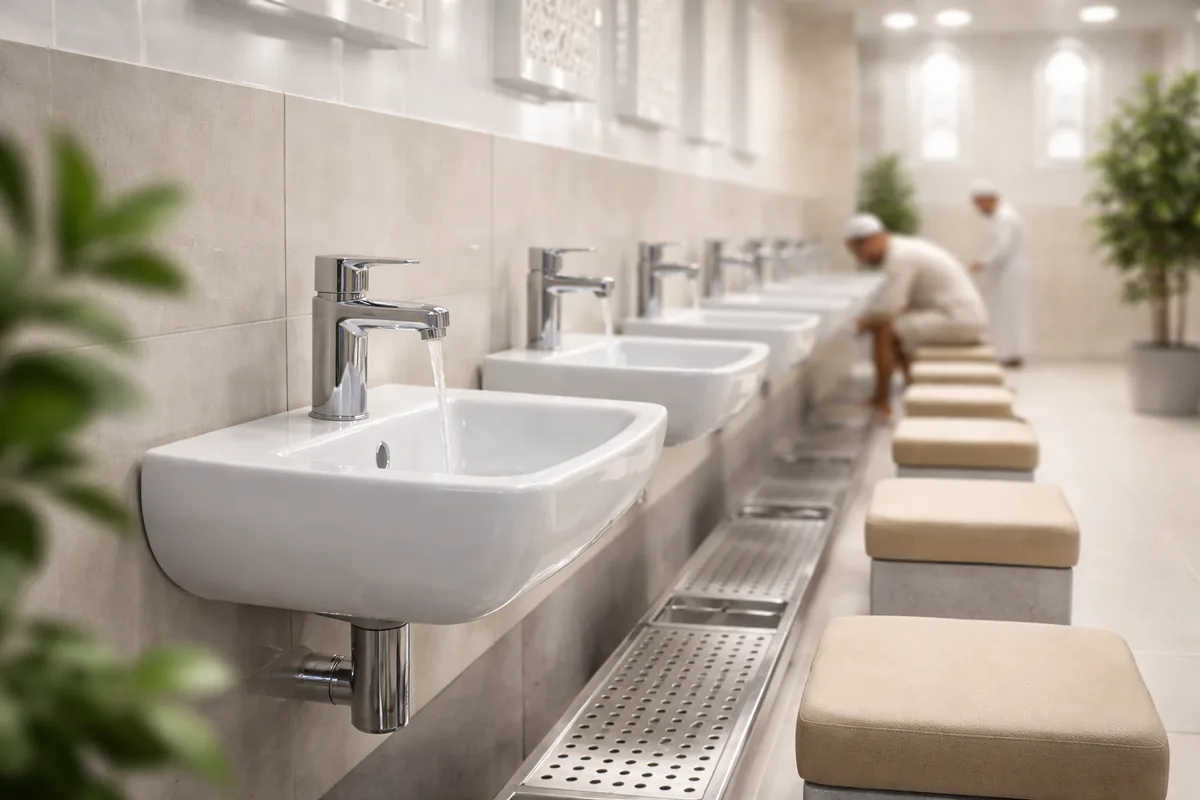 Comment les lavabos d'ablutions en céramique antibactérienne améliorent l'hygiène dans les mosquées